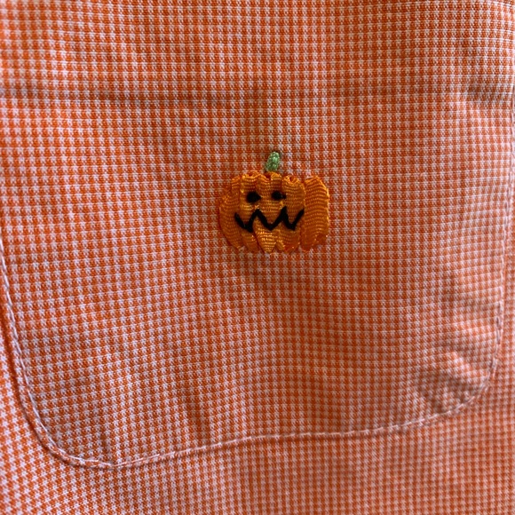Strasburg Halloween overalls orange check cat - Picture 5 of 6